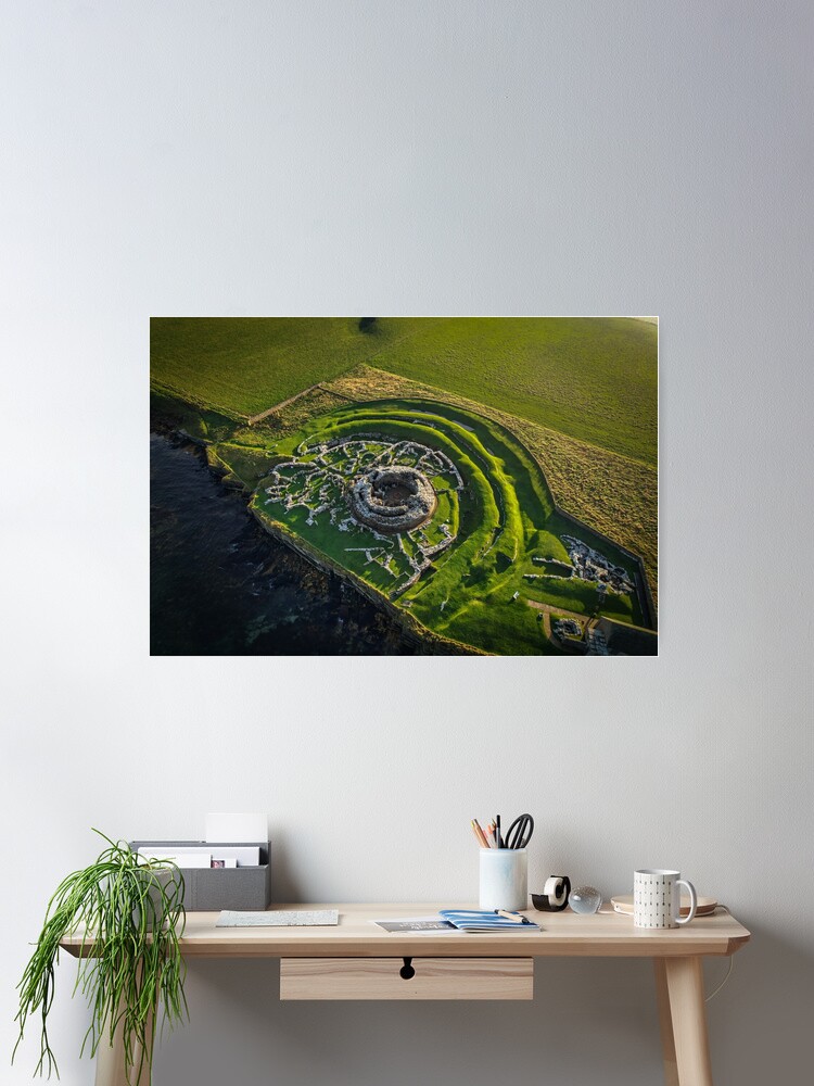 Thumbnail 1 of 3, Poster, Broch of Gurness designed and sold by OrkneyByDrone.
