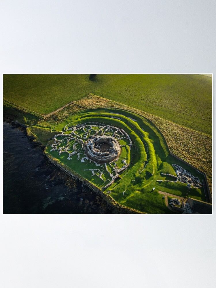 Thumbnail 2 of 3, Poster, Broch of Gurness designed and sold by OrkneyByDrone.