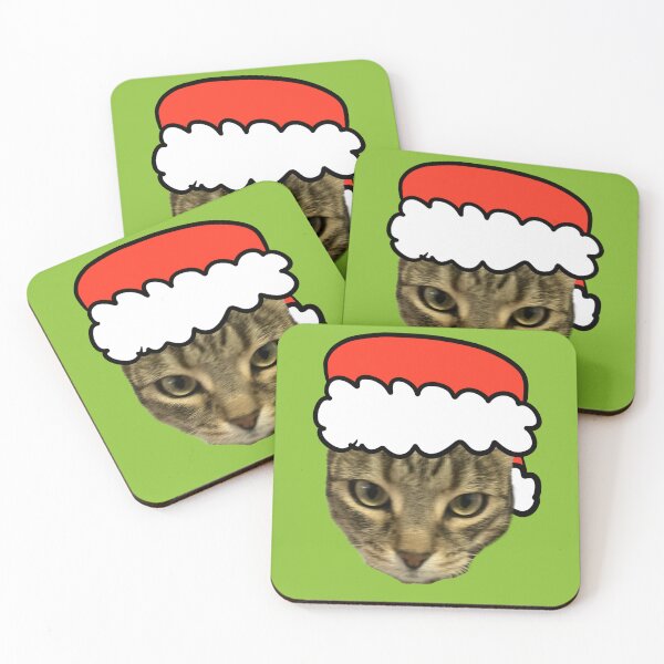 Item preview, Angel the Cat in a Santa Hat designed and sold by Bridget Beswick.