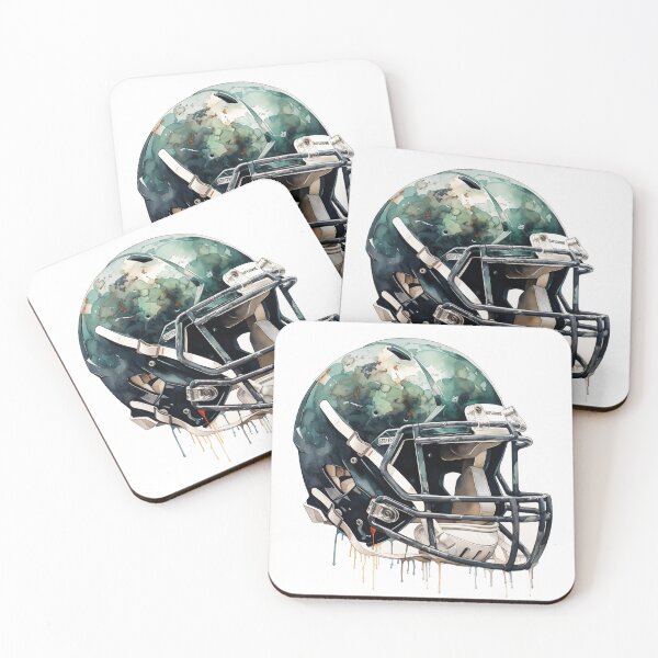 Item preview, American Football Helmet Green designed and sold by Sp3ctrumOfColor.
