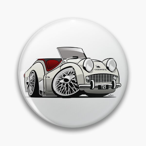 Item preview, Triumph TR3 caricature old English white designed and sold by car2oonz.