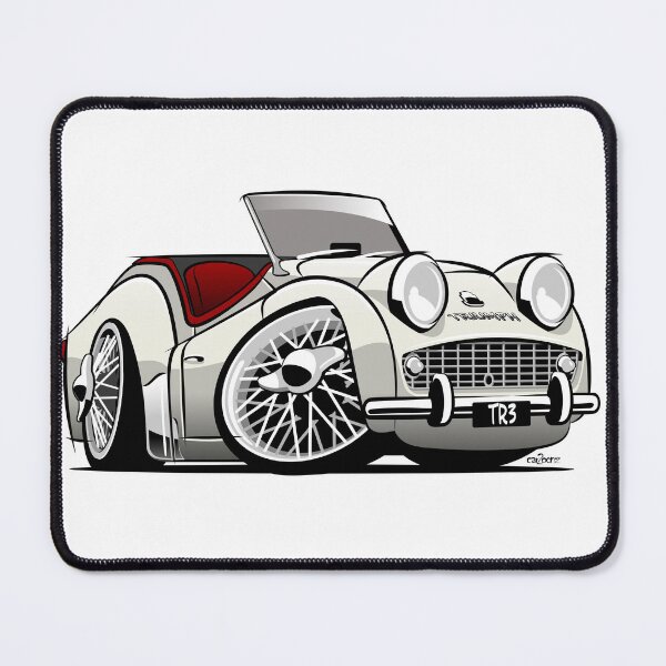 Item preview, Triumph TR3 caricature old English white designed and sold by car2oonz.