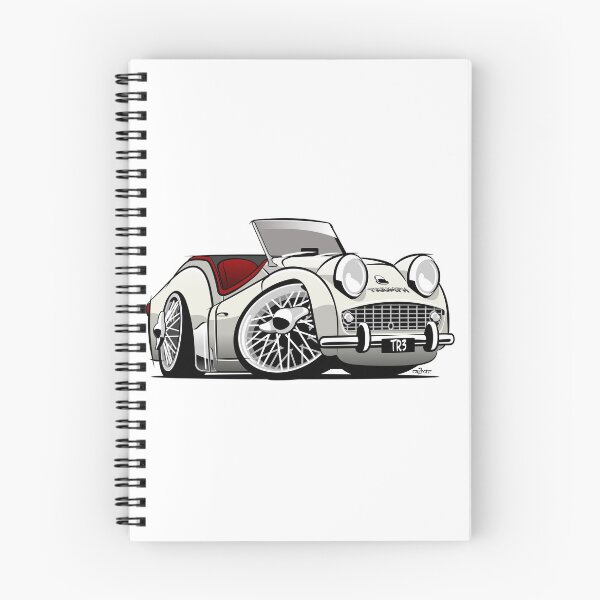 Item preview, Triumph TR3 caricature old English white designed and sold by car2oonz.