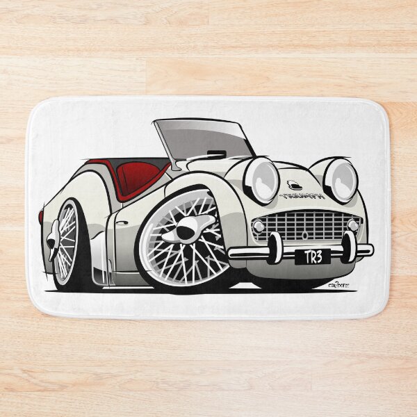 Item preview, Triumph TR3 caricature old English white designed and sold by car2oonz.