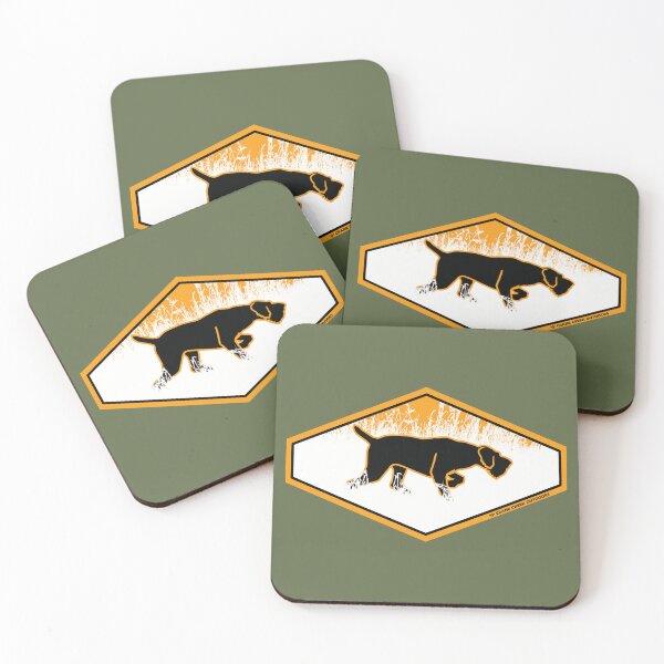 Item preview, Wirehair Pointing in Prairie, Black Silhouette with White Grass designed and sold by CraneCreek.