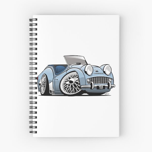 Item preview, Triumph TR3 caricature light blue designed and sold by car2oonz.