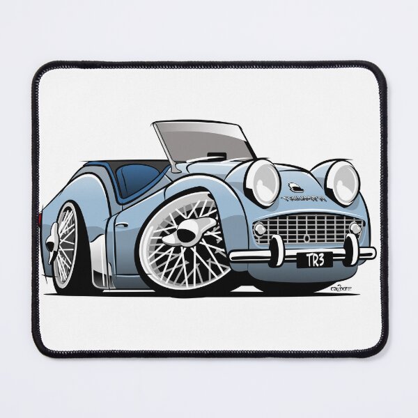 Item preview, Triumph TR3 caricature light blue designed and sold by car2oonz.