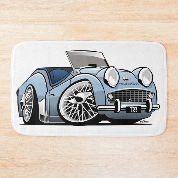 Item preview, Triumph TR3 caricature light blue designed and sold by car2oonz.