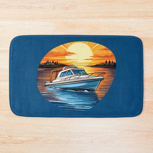 Item preview, Cruiser Boat on the lake during sunset designed and sold by meganohm.