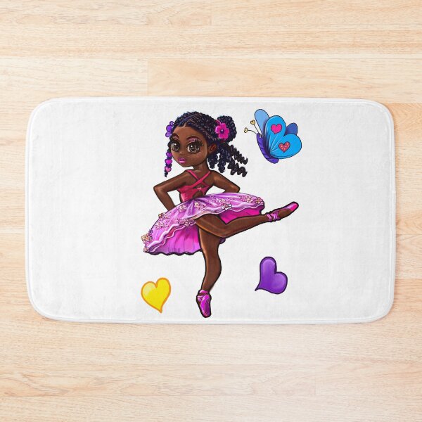 Item preview, Cute Black Girl Ballerina in pink Tutu | Young Dancer Art | African American Gifts designed and sold by Artonmytee.