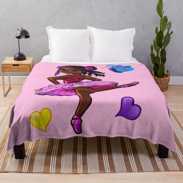 Item preview, Cute Black Girl Ballerina in pink Tutu | Young Dancer Art | African American Gifts designed and sold by Artonmytee.