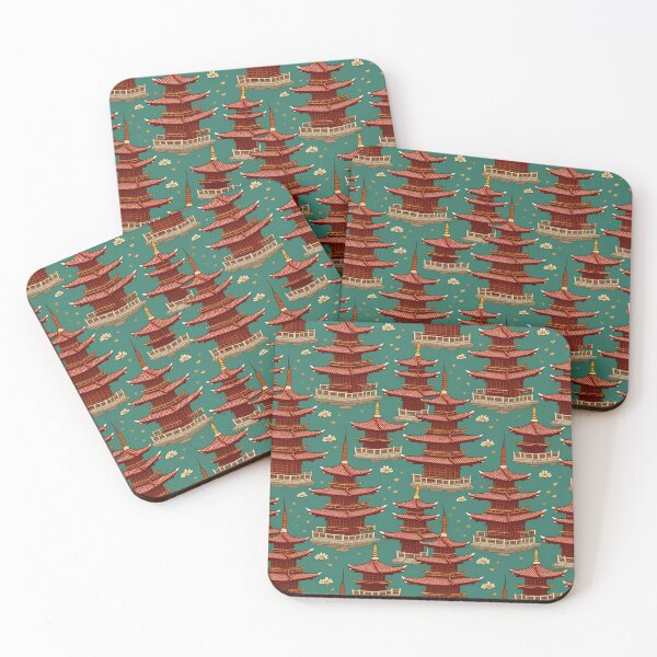 Item preview, Chinese Castle Retro and Vintage Pattern designed and sold by Vorterix.