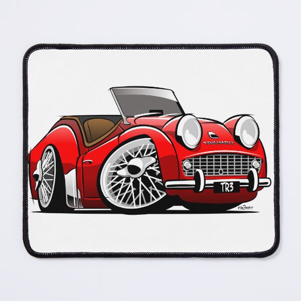 Item preview, Triumph TR3 caricature red designed and sold by car2oonz.