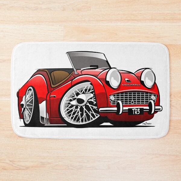 Item preview, Triumph TR3 caricature red designed and sold by car2oonz.