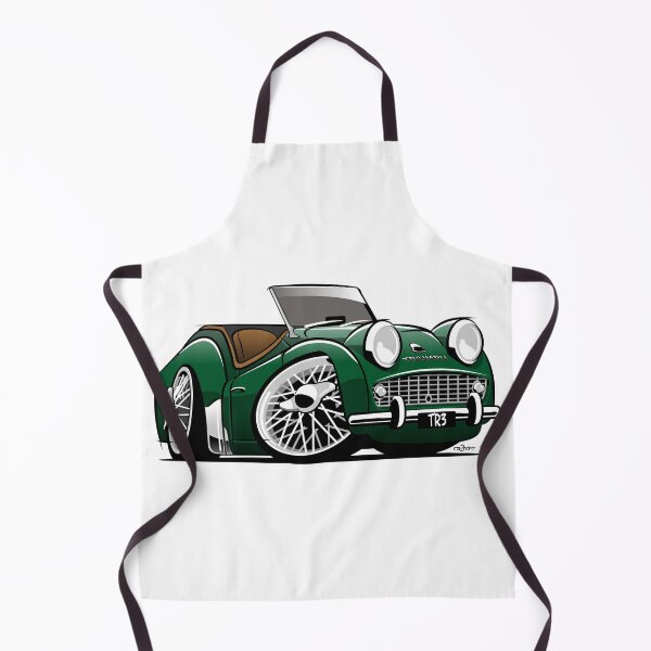 Item preview, Triumph TR3 caricature British racing green designed and sold by car2oonz.