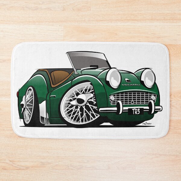 Item preview, Triumph TR3 caricature British racing green designed and sold by car2oonz.