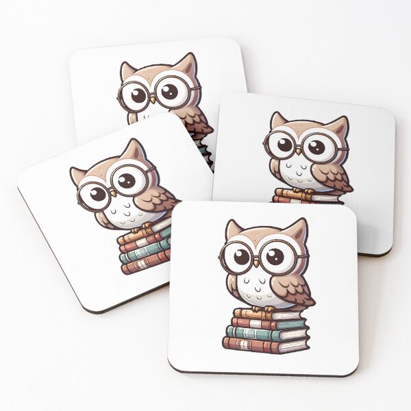 Item preview, Wise Owl Scholar: Vintage Bookstack Art Print designed and sold by UmbrellaStudio1.