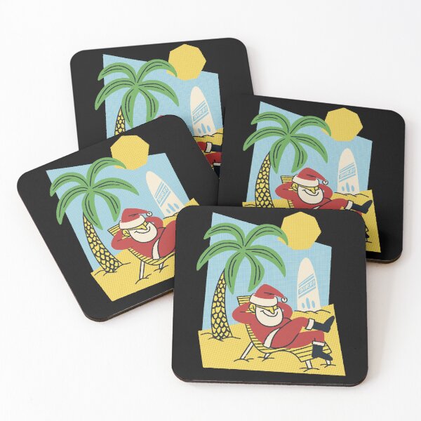 Item preview, Christmas in July Santa on Beach Independence Day Summer designed and sold by DrawHandArt.