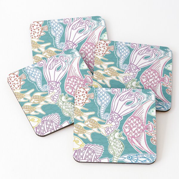 Item preview, colorful water world to color designed and sold by papiermitmir.