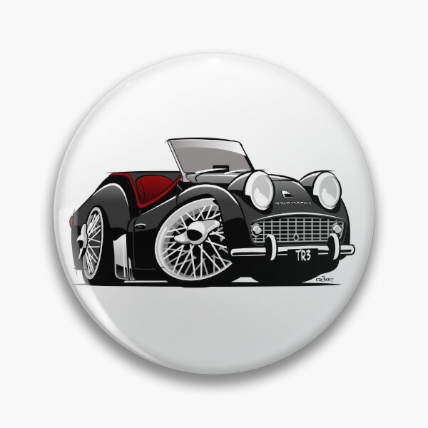 Item preview, Triumph TR3 caricature black designed and sold by car2oonz.