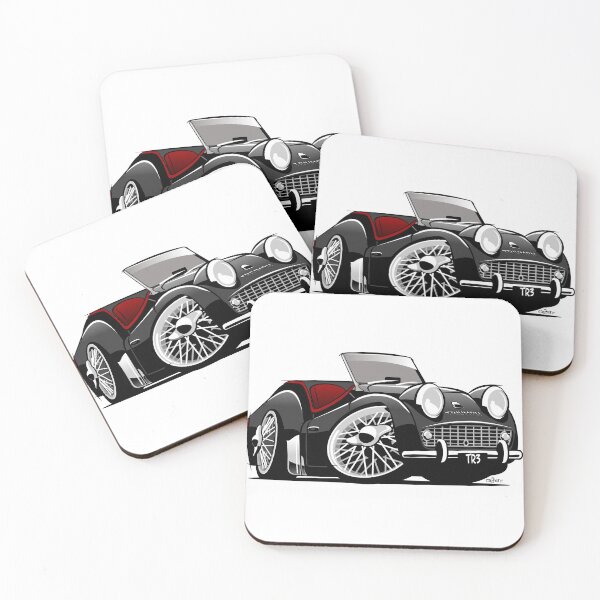 Item preview, Triumph TR3 caricature black designed and sold by car2oonz.