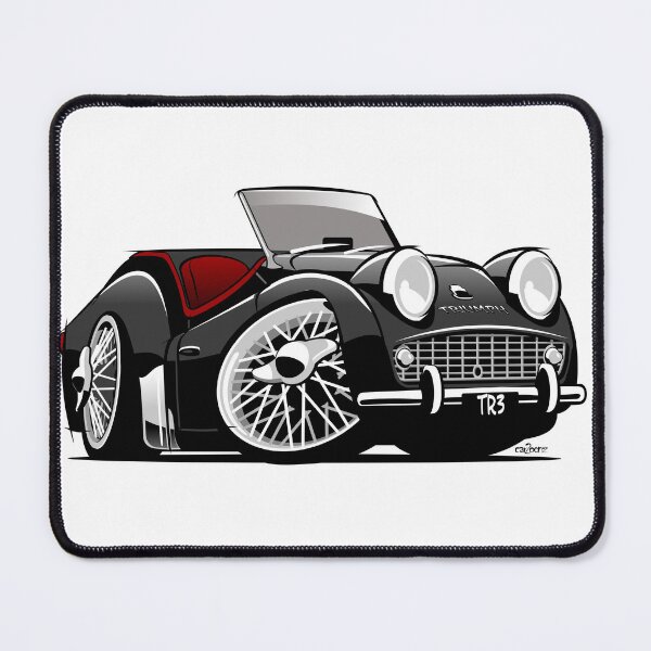 Item preview, Triumph TR3 caricature black designed and sold by car2oonz.