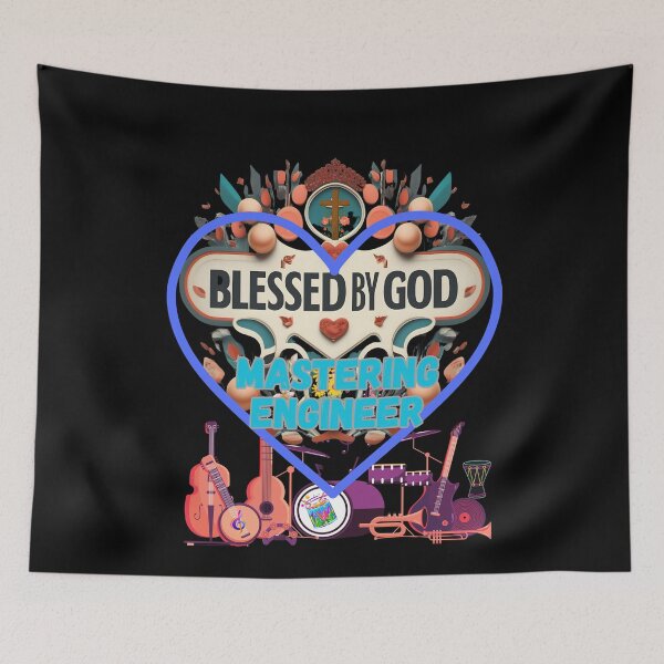 Item preview, BLESSED BY GOD MASTERING ENGINNER designed and sold by carlos crane.