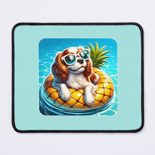Item preview, Sunny Poolside Leisure with Cavalier King Charles Spaniel designed and sold by Anechkau.