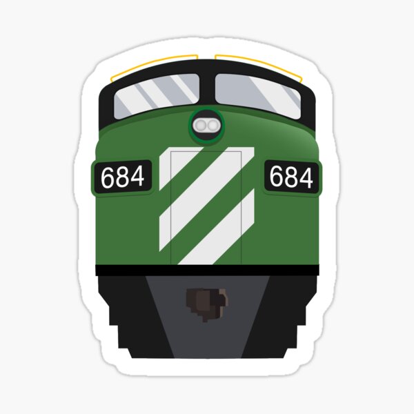 Item preview, Burlington Northern EMD E Unit Train Vector Art designed and sold by ESR-Shops.