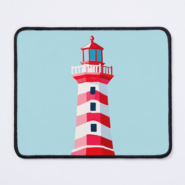 Item preview, Striped Red and White Lighthouse designed and sold by BrightTide.
