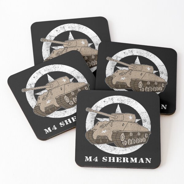 Item preview, Sherman Tank American WW2 Star Army Tanks Vintage Distressed Worn Effect designed and sold by MilitaryMart.