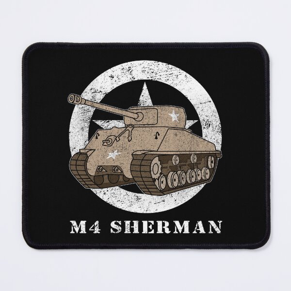 Item preview, Sherman Tank American WW2 Star Army Tanks Vintage Distressed Worn Effect designed and sold by MilitaryMart.