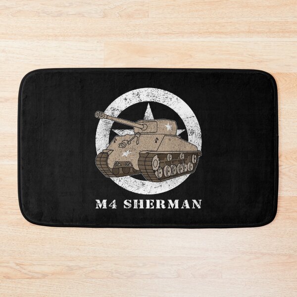 Item preview, Sherman Tank American WW2 Star Army Tanks Vintage Distressed Worn Effect designed and sold by MilitaryMart.