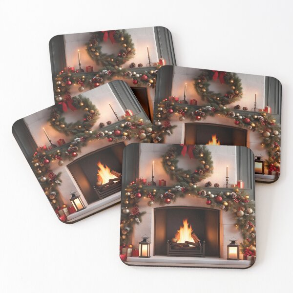 Artikelvorschau, Weihnachtswinterkamin entworfen und verkauft von DreamlifeBackgrounds.