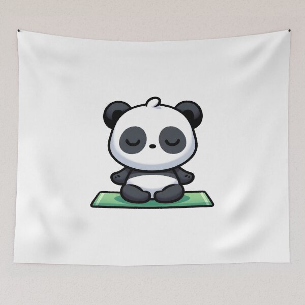 Item preview, Zen Panda Meditating on Yoga Mat designed and sold by UmbrellaStudio1.