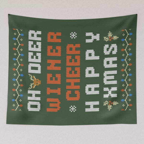 Item preview, Wiener Cheer Sausage Dog Dachshund Christmas Sweater designed and sold by Hic21.