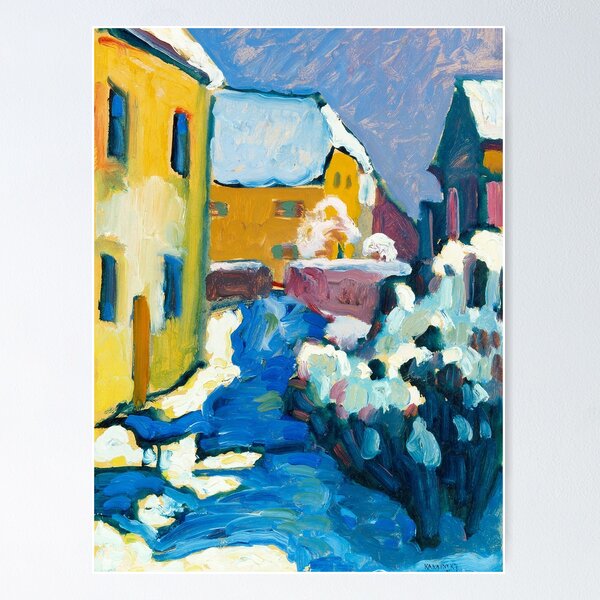 Item preview, HD. Cemetery and Vicarage in Kochel, by Wassily Kandinsky designed and sold by MINDTHECHERRY.