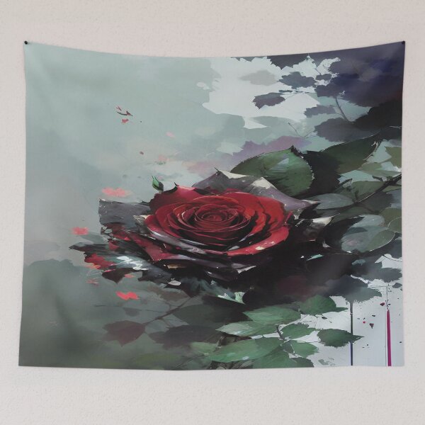 Item preview, red rose on branch designed and sold by Simple-Art-work.