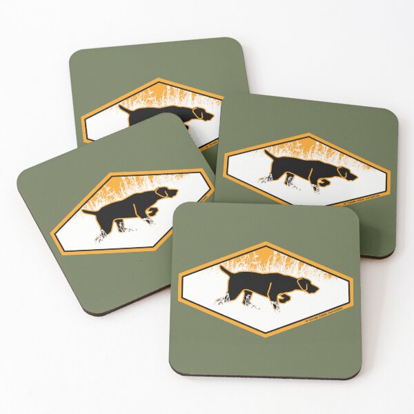 Item preview, Bird Dog in Prairie, Black Silhouette with White Grass designed and sold by CraneCreek.