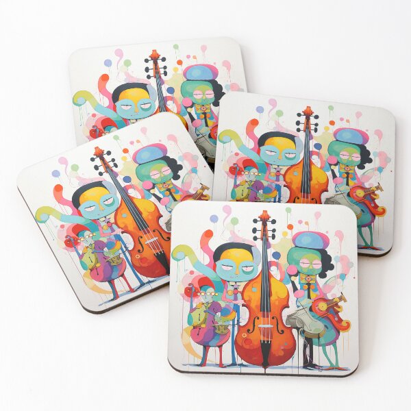 Item preview, Creatures playing jazz designed and sold by RalNix.