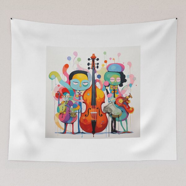 Item preview, Creatures playing jazz designed and sold by RalNix.