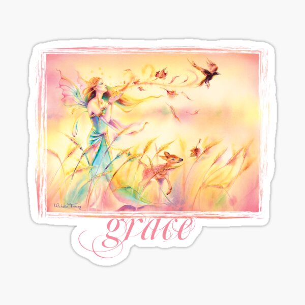 Sienna and the Deer Grace Autumn Sticker