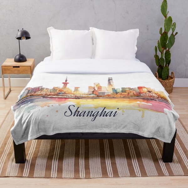 Item preview, Ilustración acuarela de Shanghai China designed and sold by PaintMeWorld.