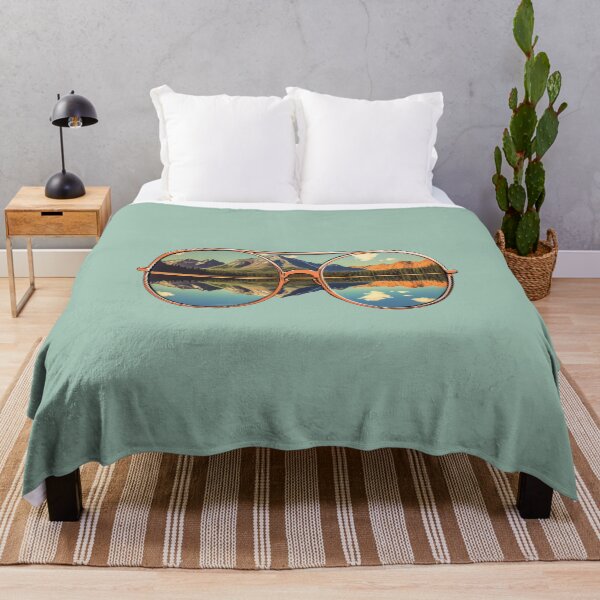 Item preview, Gold Aviator Sunglasses Mountain Lake Reflection Adventure Eyewear designed and sold by meganohm.