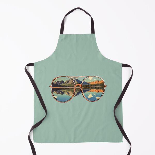 Item preview, Gold Aviator Sunglasses Mountain Lake Reflection Adventure Eyewear designed and sold by meganohm.
