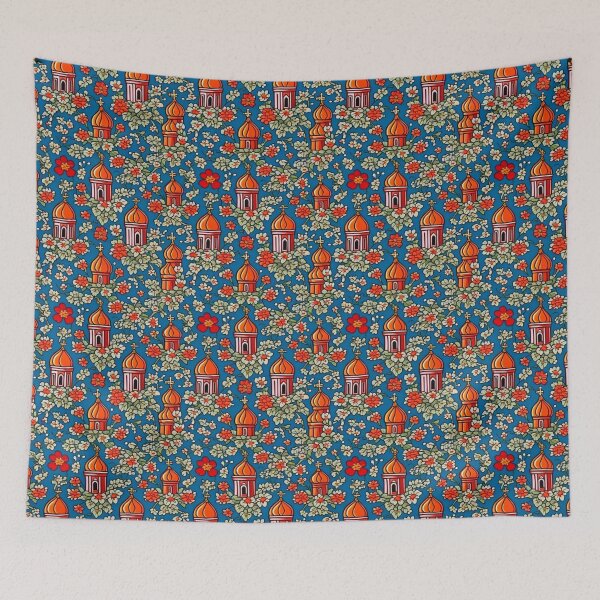 Item preview, Vintage Pattern of Mosques and Small Flowers designed and sold by Vorterix.