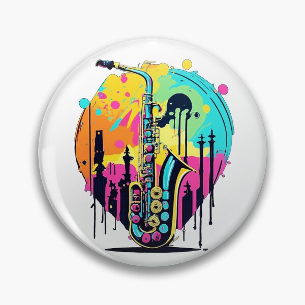 Item preview, Graffiti style saxophone designed and sold by NotesForMusic.