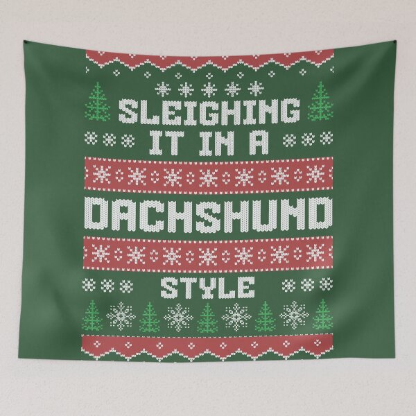 Item preview, Sausage Dog Sleighing Dachshund Christmas Sweater designed and sold by Hic21.