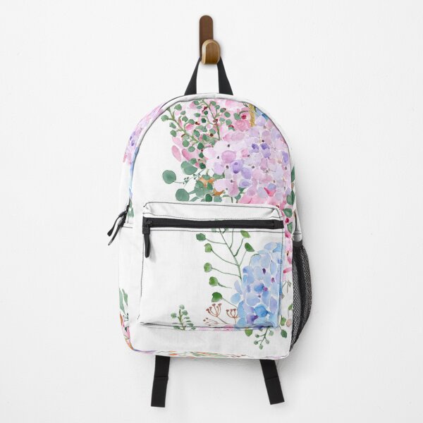 Item preview, botanical monogram alphabet J hydrangea flowers hand painted designed and sold by ColorandColor.