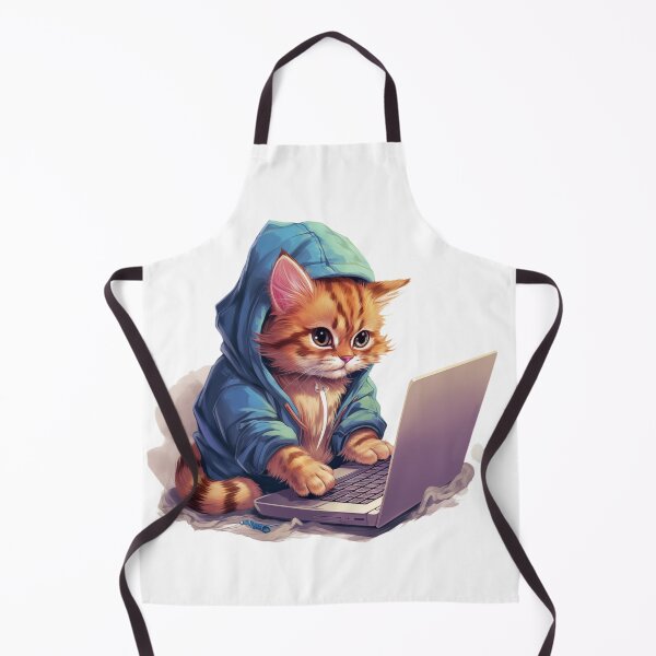 Item preview, Cute kitty on the computer designed and sold by Gilpro Designs.